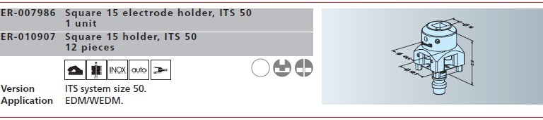 EROWA its方形電極夾持系統15應用