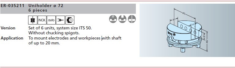 ER-035211,EROWA直槽夾頭Ф72mm