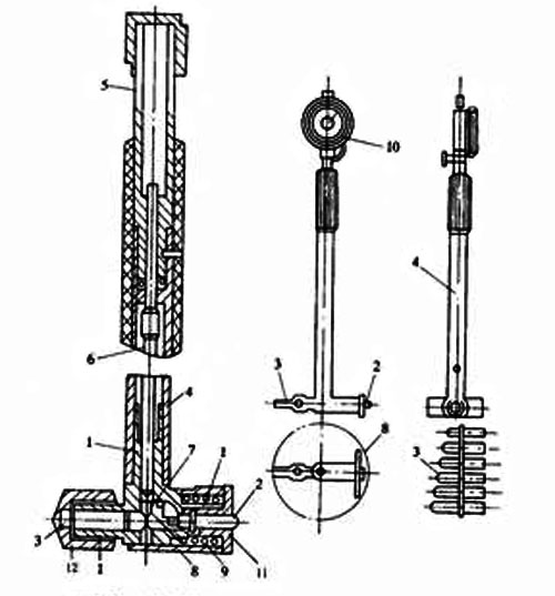 內(nèi)徑百分表結(jié)構(gòu)圖 內(nèi)徑百分表結(jié)構(gòu)圖