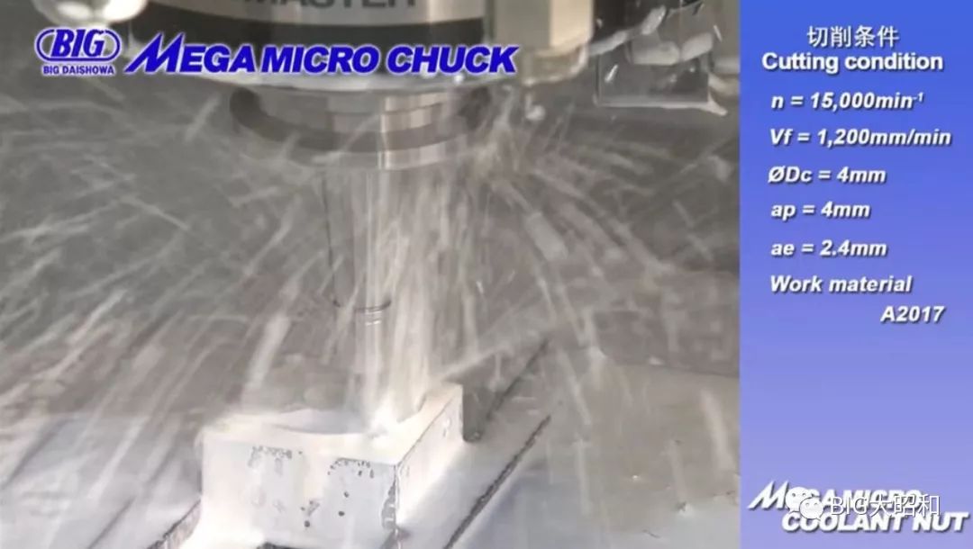 BIG筒夾微型刀柄的鉆孔、立銑刀加工視頻