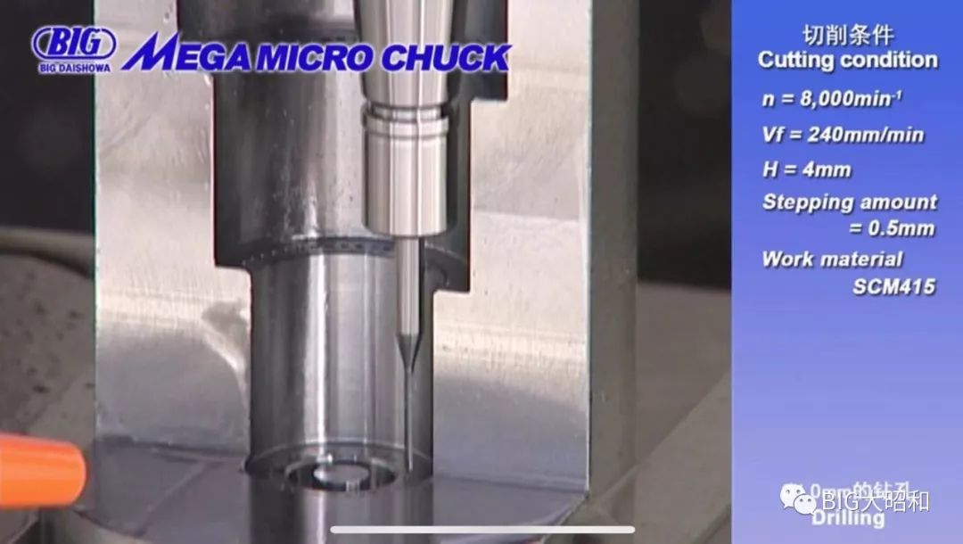 BIG筒夾微型刀柄的鉆孔、立銑刀加工視頻