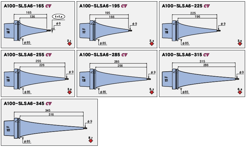 日本MST熱裝刀柄A100一體型