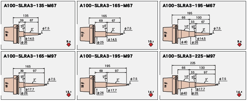日本MST熱裝刀柄A100一體型