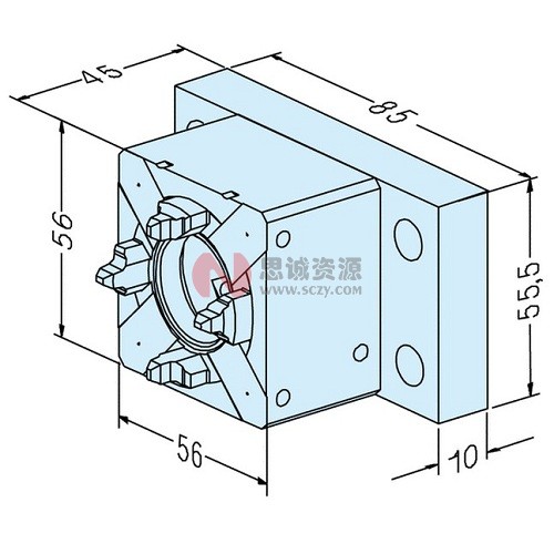 ER-008186 EROWA 卡盤50 RSA 帶底板10×55.5×85 ER-008186 erowa 卡盤50 rsa 帶底板10×55.5×85