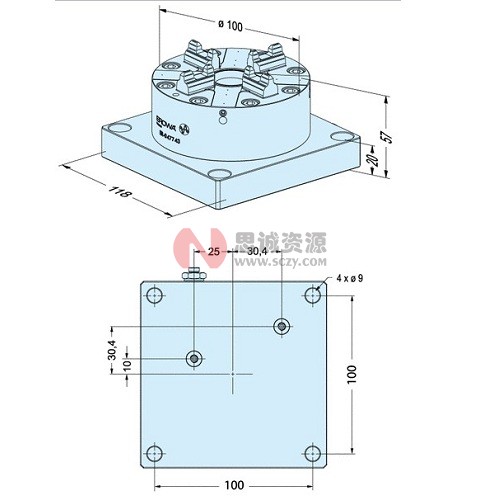 ER-047743 erowa its卡盤100p 防銹型,118×118