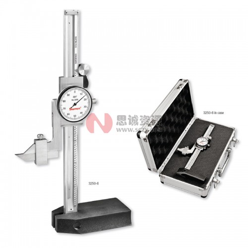 施泰力/Starrett 3250/3259M系列帶表高度規0-6″/0-150mm